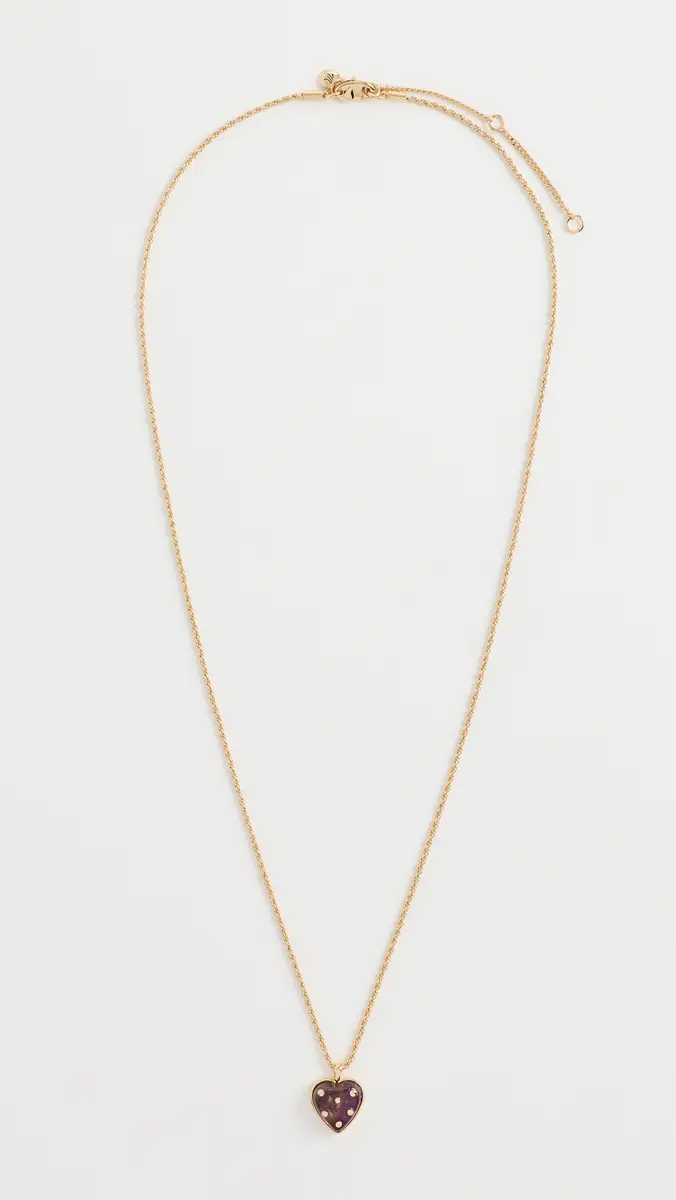 Madewell Polka Dot Heart Chain Necklace | Thumbnail 4 Madewell Polka Dot Heart Chain Necklace | Thumbnail 4