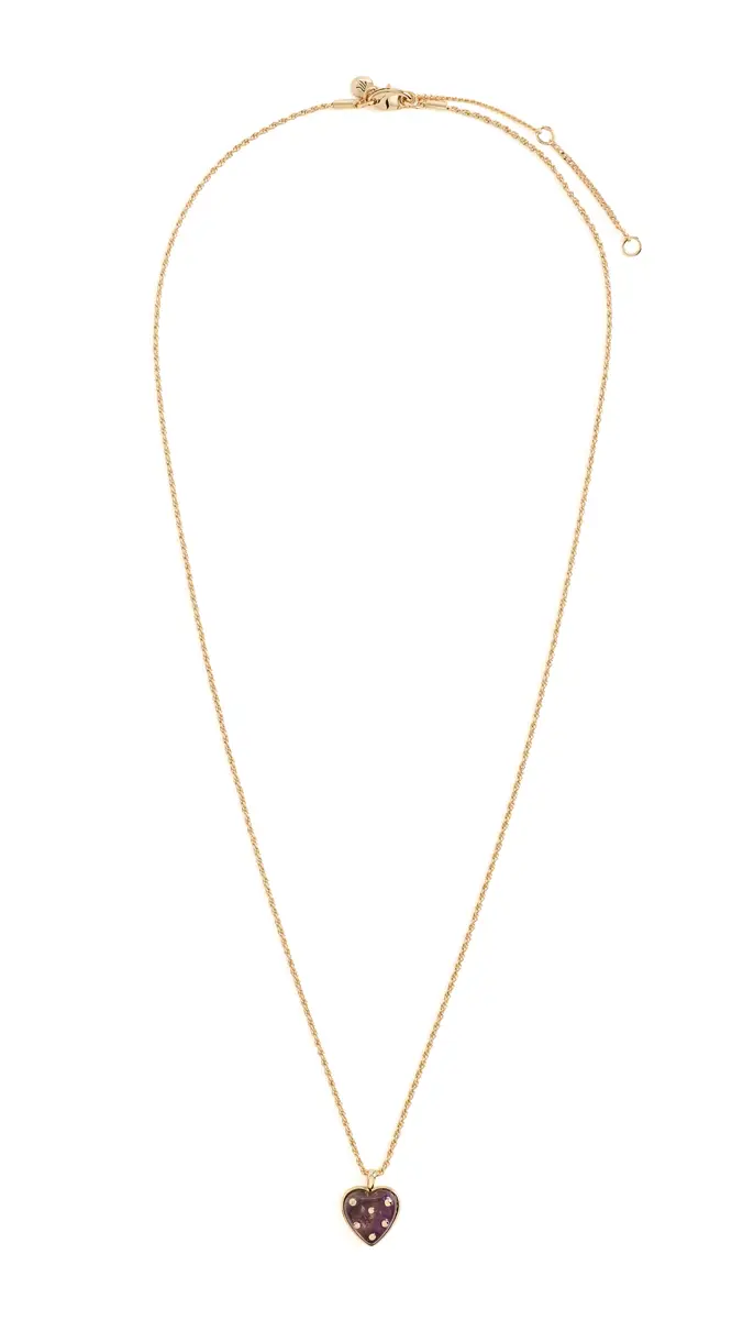 Madewell Polka Dot Heart Chain Necklace | Thumbnail 6 Madewell Polka Dot Heart Chain Necklace | Thumbnail 6