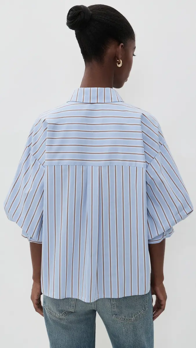 English Factory Striped Balloon Sleeve Shirt | Thumbnail 3 English Factory Striped Balloon Sleeve Shirt | Thumbnail 3