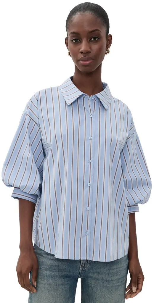 English Factory Striped Balloon Sleeve Shirt