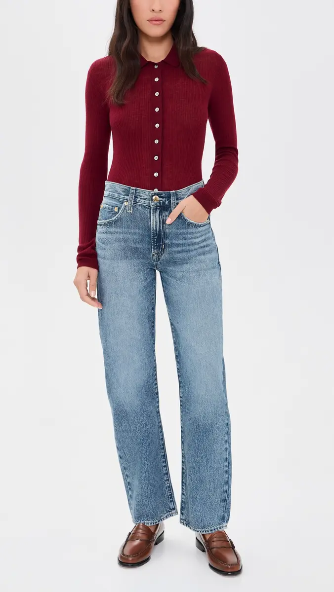 Pistola Lexi Mid Rise Bowed Straight Jeans | Thumbnail 5 Pistola Lexi Mid Rise Bowed Straight Jeans | Thumbnail 5