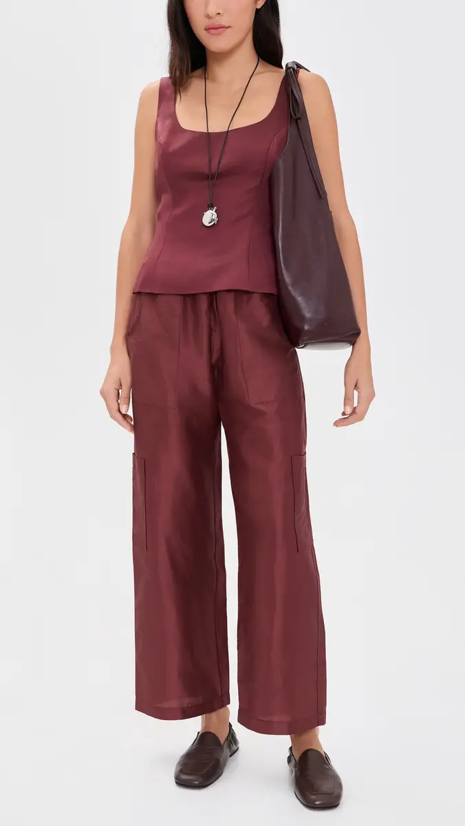 DONNI. DONNI. The Silk Taffeta Drawstring Cargo Pants | Thumbnail 5 DONNI. DONNI. The Silk Taffeta Drawstring Cargo Pants | Thumbnail 5
