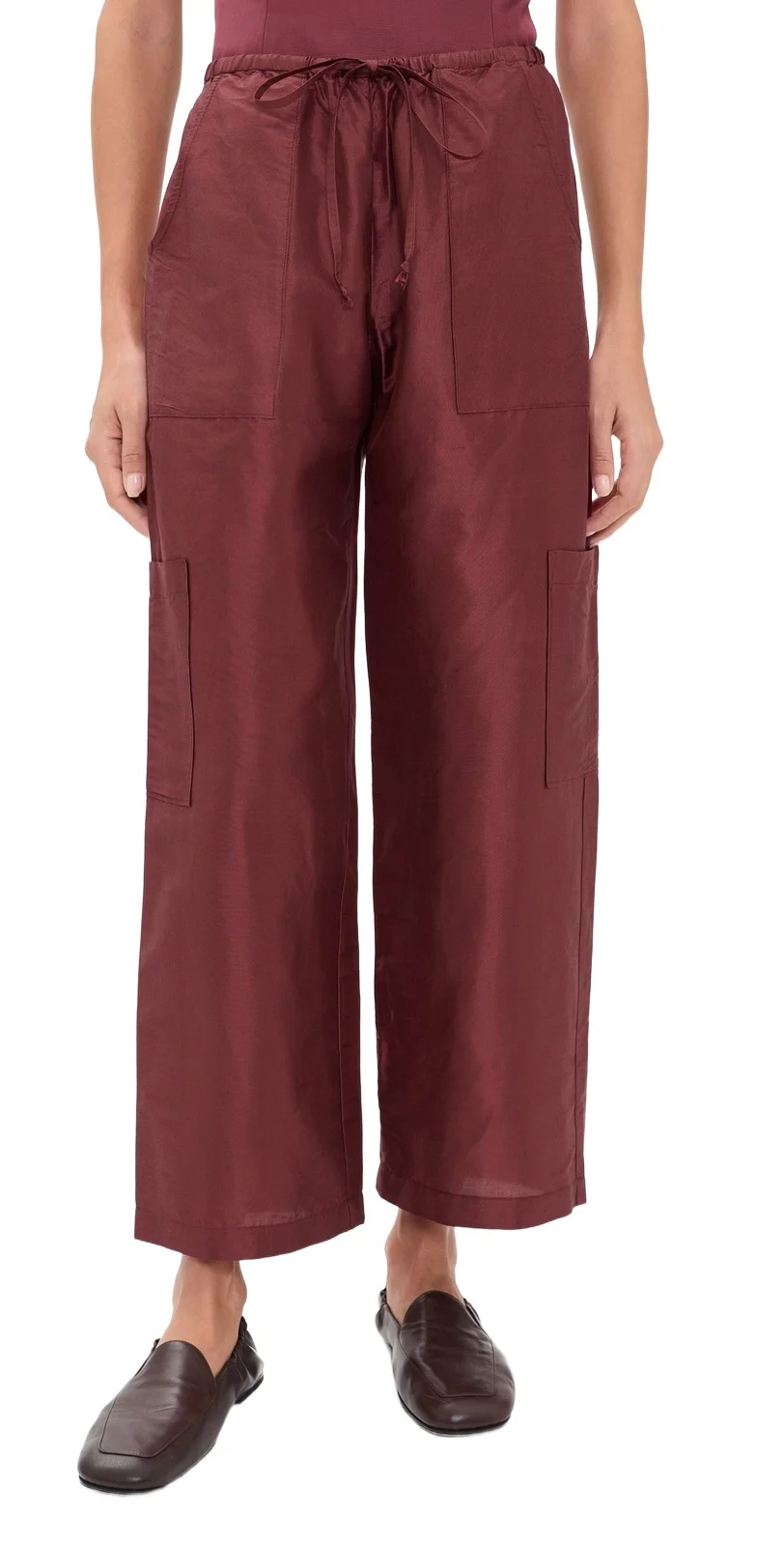 DONNI. The Silk Taffeta Drawstring Cargo Pants DONNI. The Silk Taffeta Drawstring Cargo Pants