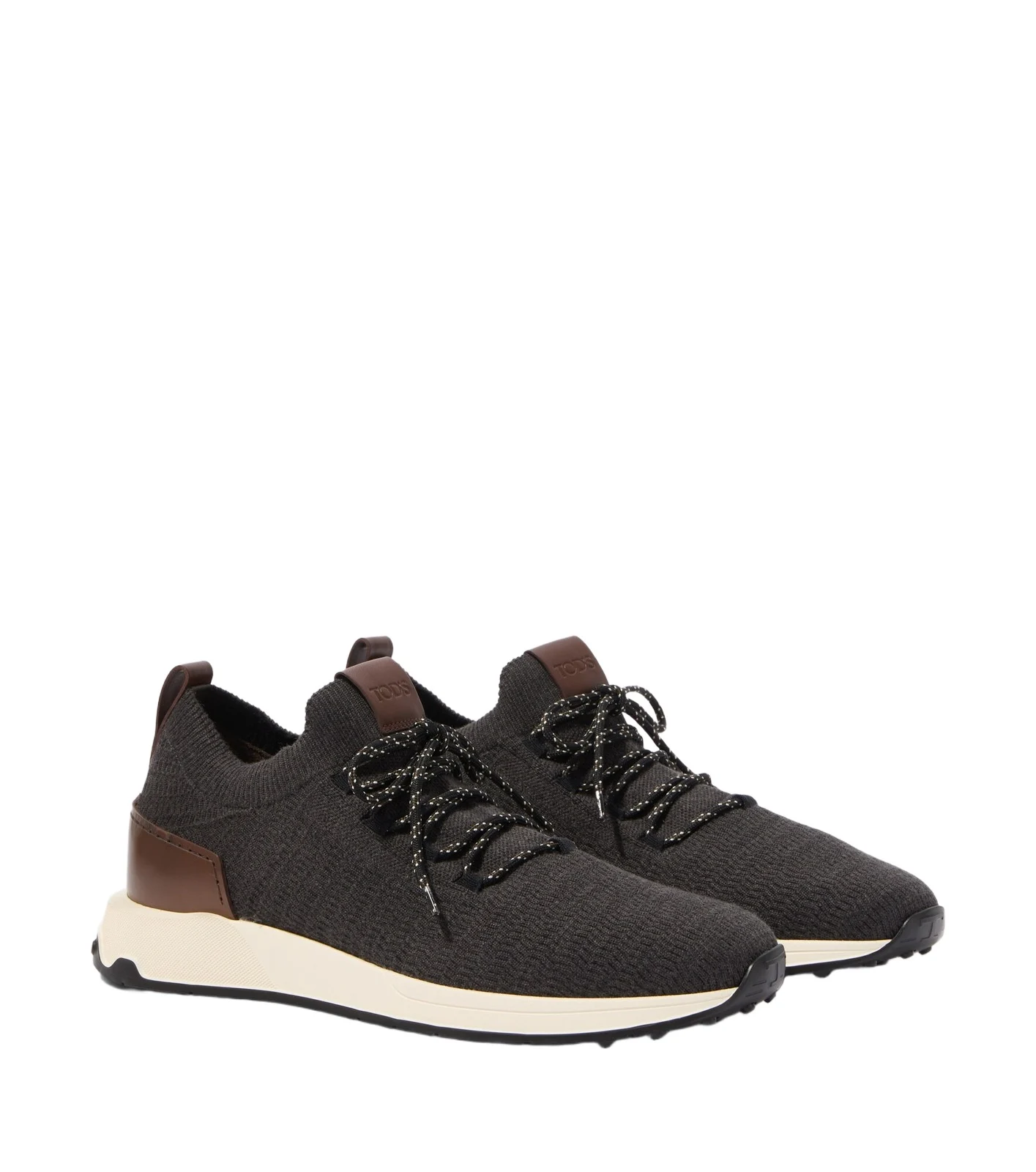 Tod's Knitted leather-trimmed sneakers