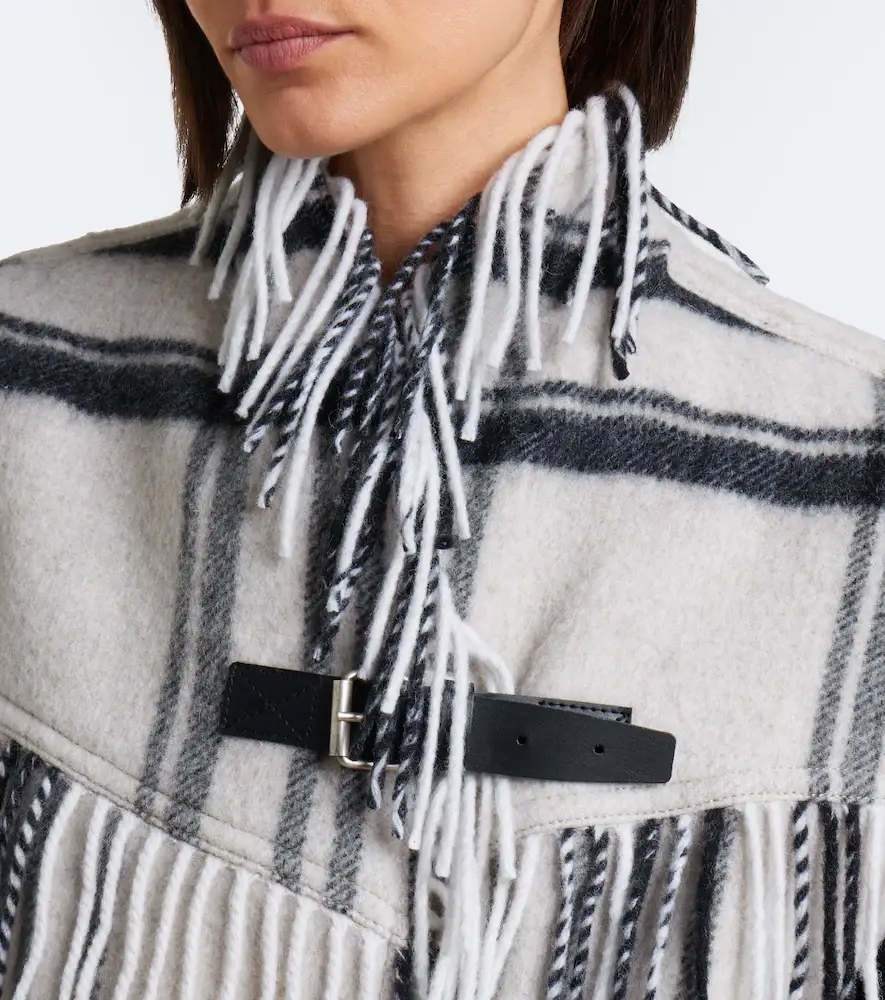 Marant Étoile Ginesa checked fringed wool-blend vest | Thumbnail 2