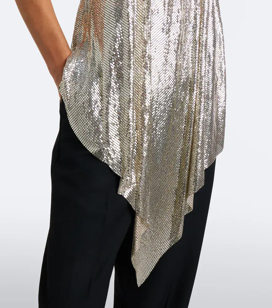 Stella McCartney Asymmetric open-back chainmail top | Thumbnail 4