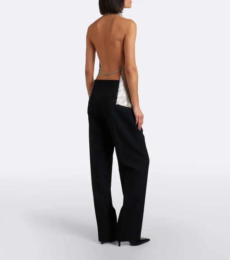 Stella McCartney Asymmetric open-back chainmail top | Thumbnail 6