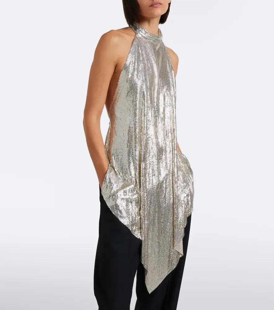 Stella McCartney Asymmetric open-back chainmail top | Thumbnail 7