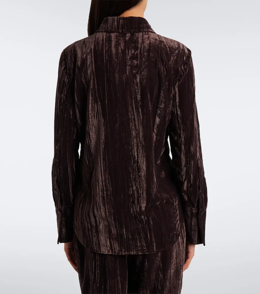 Proenza Schouler White Label Madi velvet shirt | Thumbnail 3 Proenza Schouler White Label Madi velvet shirt | Thumbnail 3