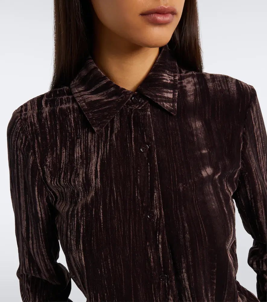Proenza Schouler White Label Madi velvet shirt | Thumbnail 5 Proenza Schouler White Label Madi velvet shirt | Thumbnail 5