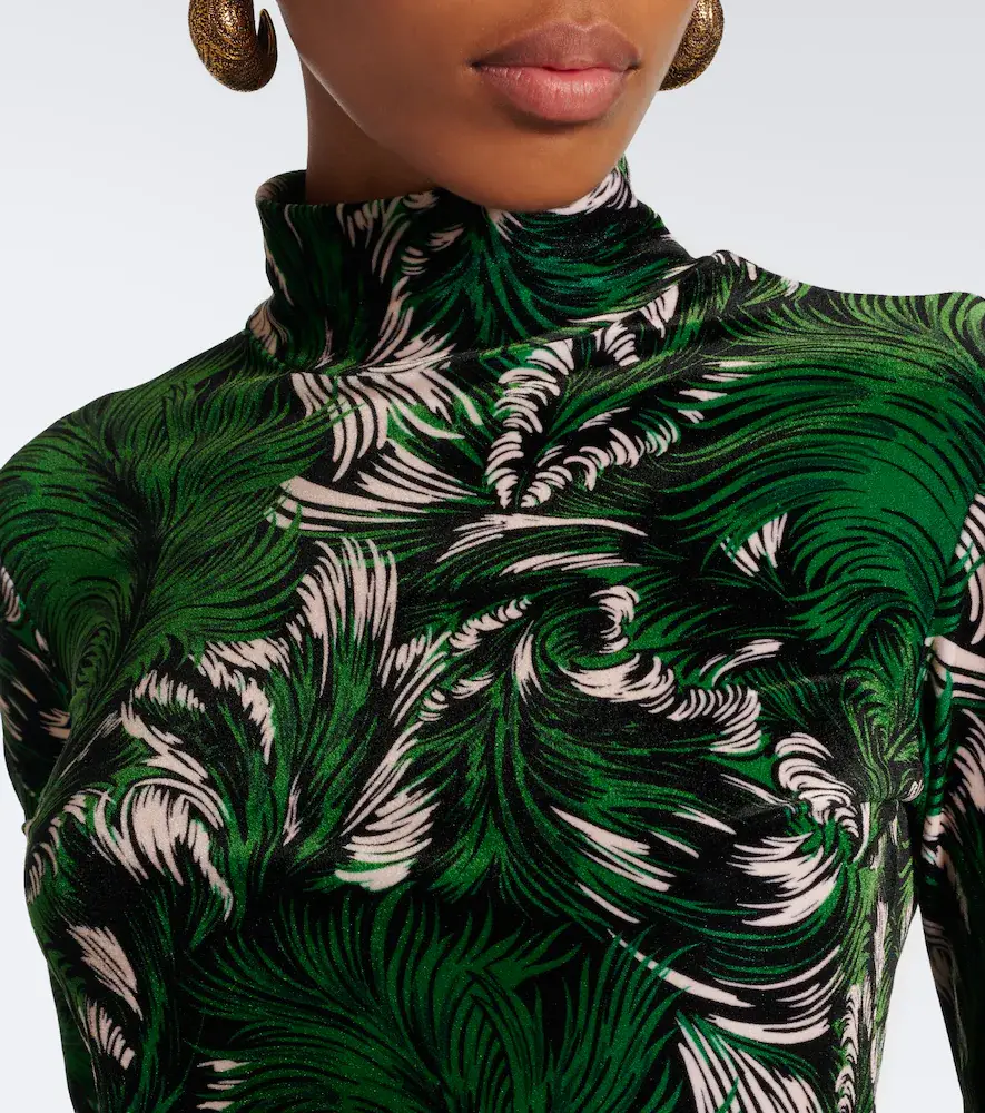 La DoubleJ Printed velvet top | Thumbnail 4
