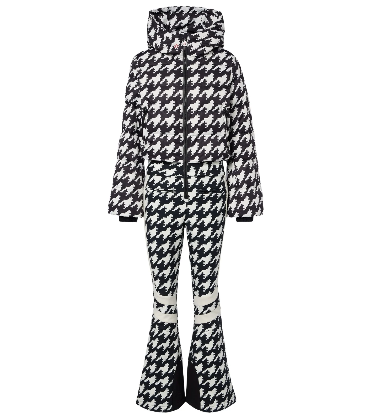 Polar Flare houndstooth down ski suit