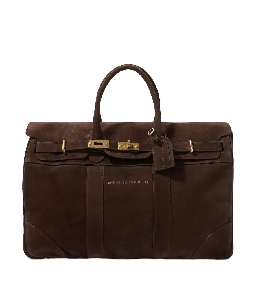 Brunello Cucinelli Suede duffel bag
