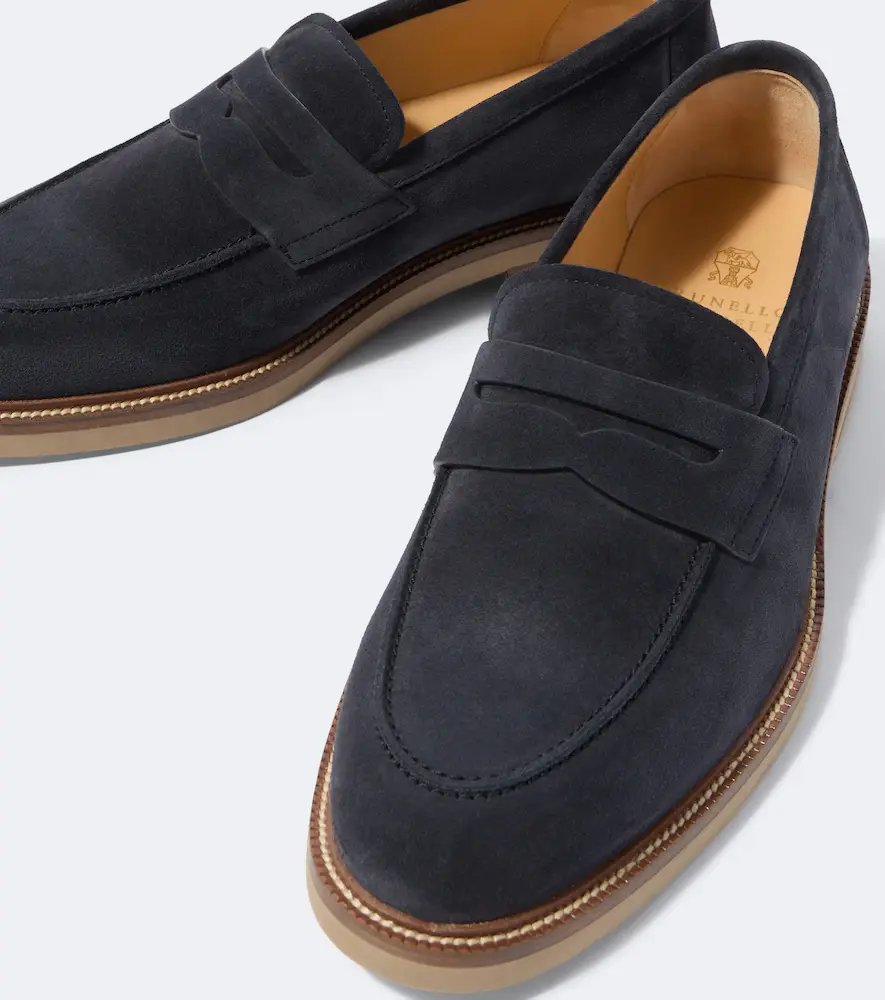 Brunello Cucinelli Suede penny loafers | Thumbnail 3 Brunello Cucinelli Suede penny loafers | Thumbnail 3