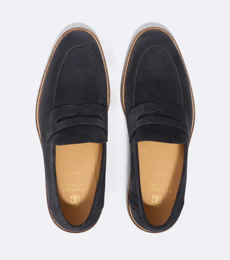 Brunello Cucinelli Suede penny loafers | Thumbnail 4 Brunello Cucinelli Suede penny loafers | Thumbnail 4