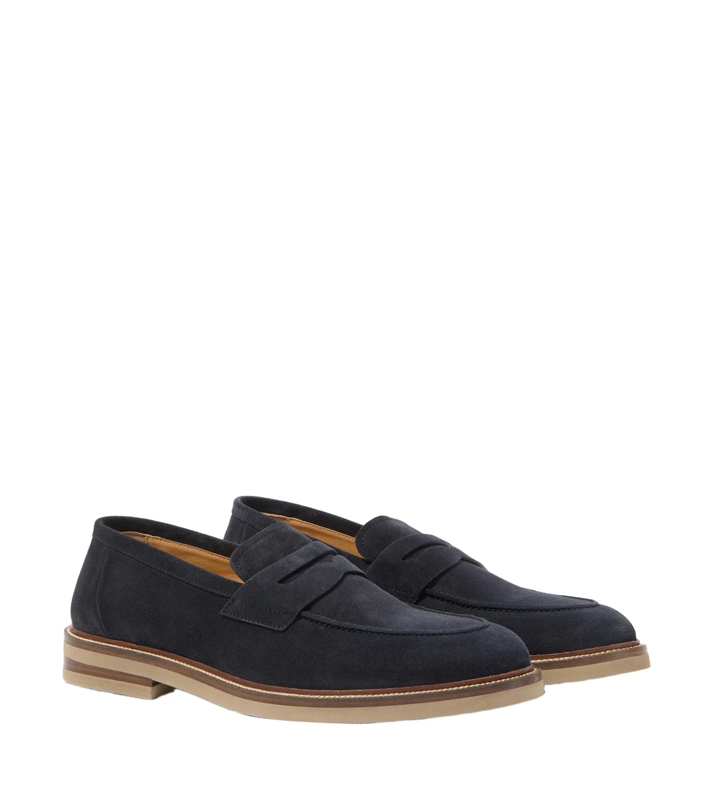 Brunello Cucinelli Suede penny loafers