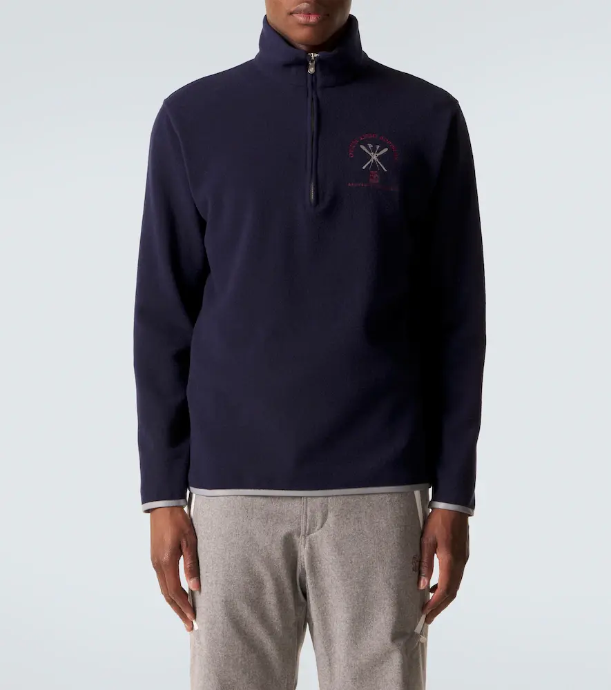 Brunello Cucinelli Cashmere and cotton-blend half-zip sweatshirt | Thumbnail 5 Brunello Cucinelli Cashmere and cotton-blend half-zip sweatshirt | Thumbnail 5