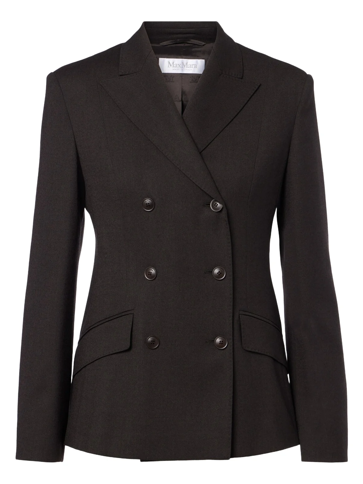 Double-breasted wool-blend blazer