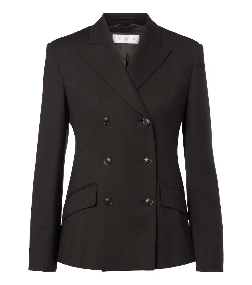 Double-breasted wool-blend blazer Double-breasted wool-blend blazer