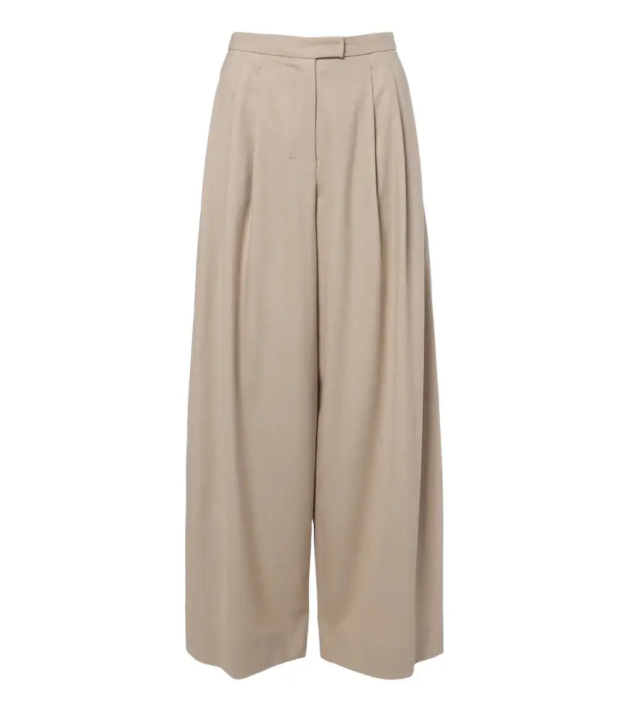 'S Max Mara Pleated wool wide-leg pants 'S Max Mara Pleated wool wide-leg pants