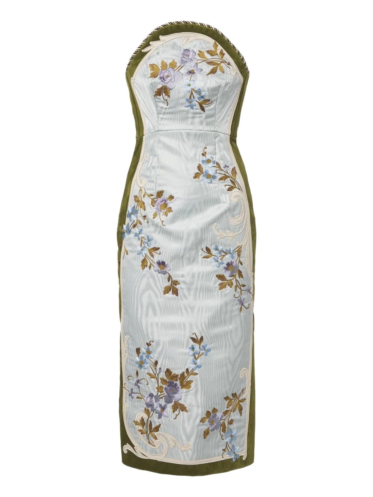 ALÉMAIS Alémais Odessa moiré and velvet bustier dress