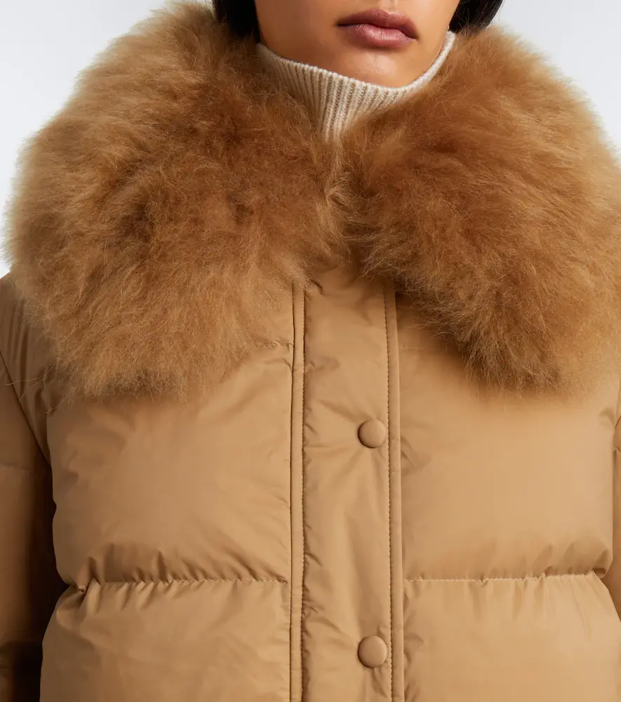 Yves Salomon Shearling-trimmed down jacket | Thumbnail 4 Yves Salomon Shearling-trimmed down jacket | Thumbnail 4