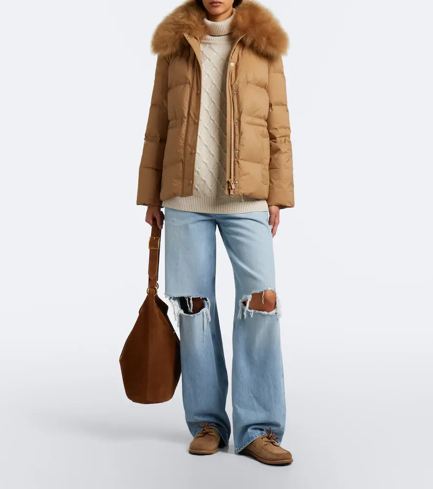 Yves Salomon Shearling-trimmed down jacket | Thumbnail 5 Yves Salomon Shearling-trimmed down jacket | Thumbnail 5