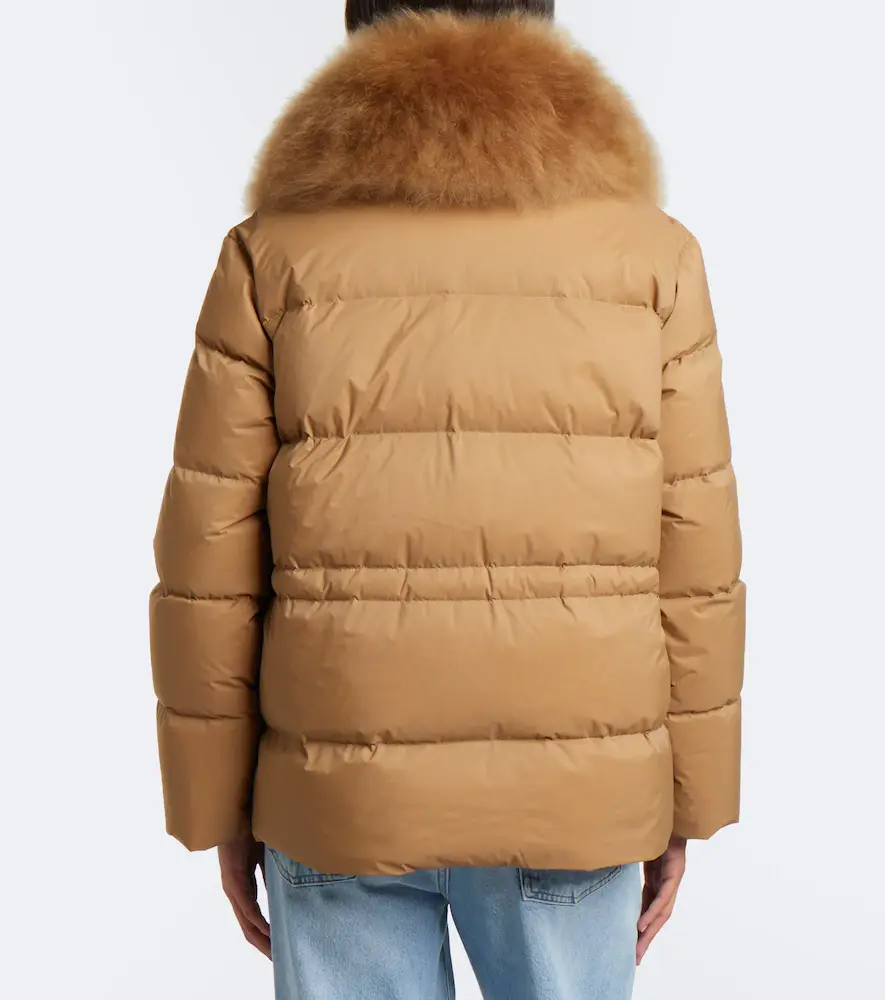 Yves Salomon Shearling-trimmed down jacket | Thumbnail 6 Yves Salomon Shearling-trimmed down jacket | Thumbnail 6