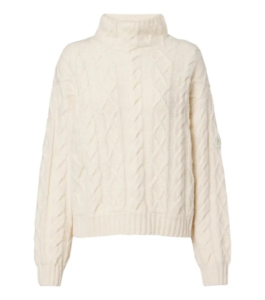 Bogner Malene cable-knit wool-blend turtleneck sweater
