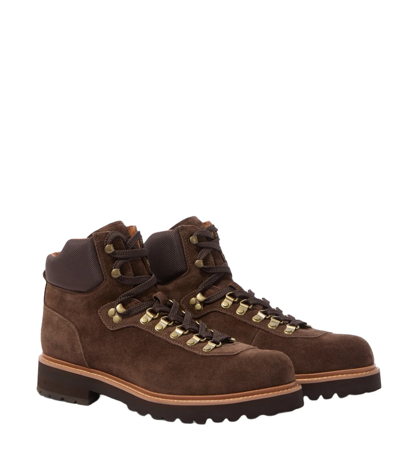 Suede lace-up boots