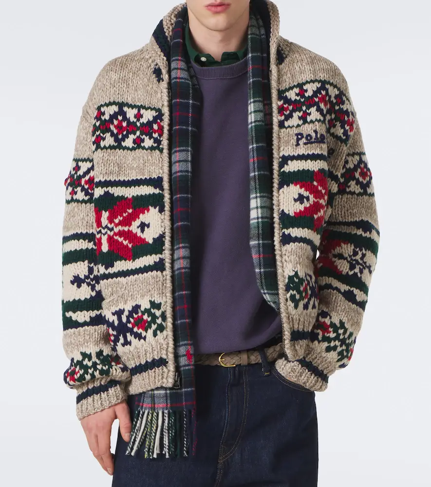 Polo Ralph Lauren Intarsia wool zip-up cardigan | Thumbnail 4 Polo Ralph Lauren Intarsia wool zip-up cardigan | Thumbnail 4