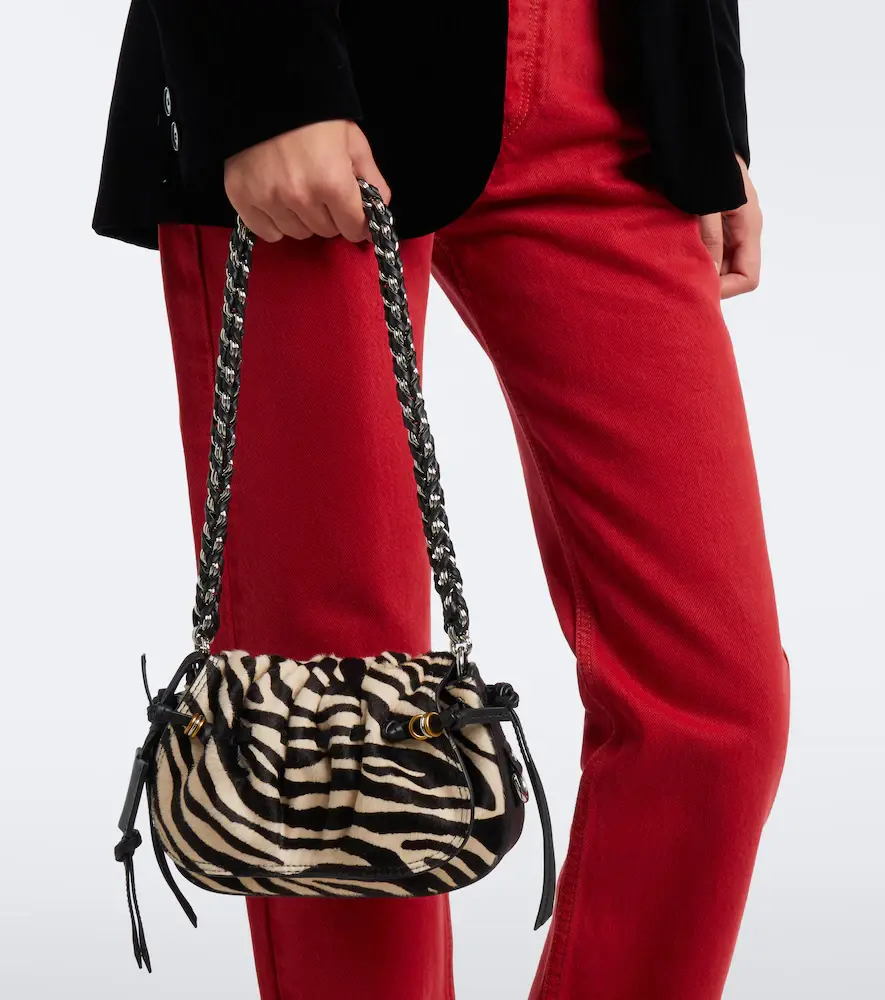 Isabel Marant Bolton XS calf hair and leather shoulder bag | Thumbnail 5
