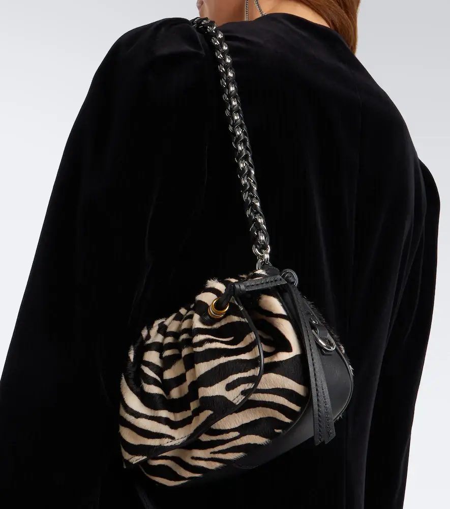 Isabel Marant Bolton XS calf hair and leather shoulder bag | Thumbnail 7