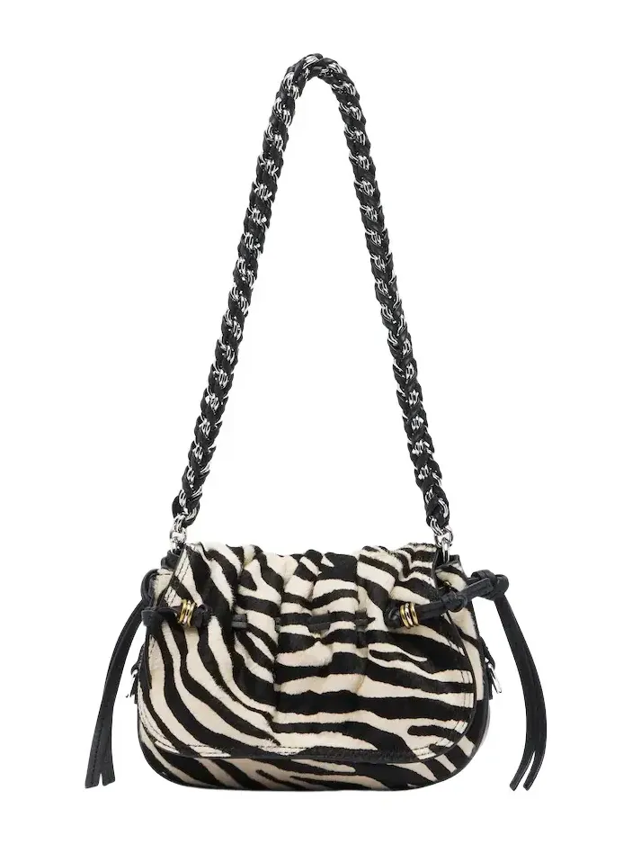 Bolton XS calf hair and leather shoulder bag Bolton XS calf hair and leather shoulder bag