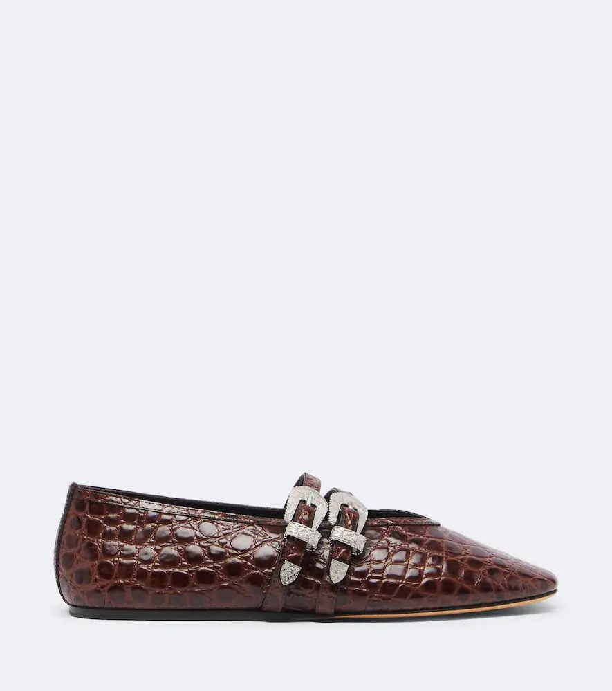 Le Monde Béryl Le Monde Béryl Claudia croc-effect leather ballet flats | Thumbnail 4 Le Monde Béryl Le Monde Béryl Claudia croc-effect leather ballet flats | Thumbnail 4