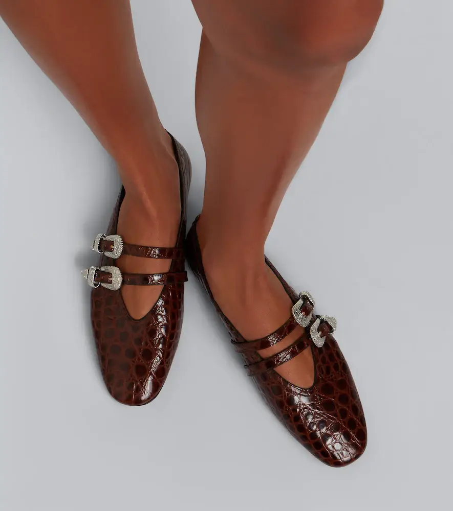 Le Monde Béryl Le Monde Béryl Claudia croc-effect leather ballet flats | Thumbnail 6 Le Monde Béryl Le Monde Béryl Claudia croc-effect leather ballet flats | Thumbnail 6
