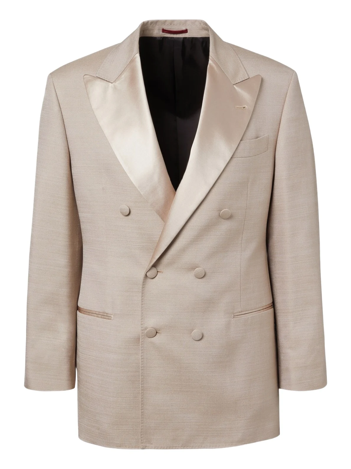 Brunello Cucinelli Double-breasted silk tuxedo jacket