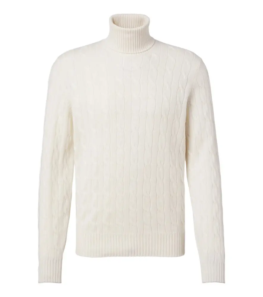 Cable-knit cashmere turtleneck sweater Cable-knit cashmere turtleneck sweater