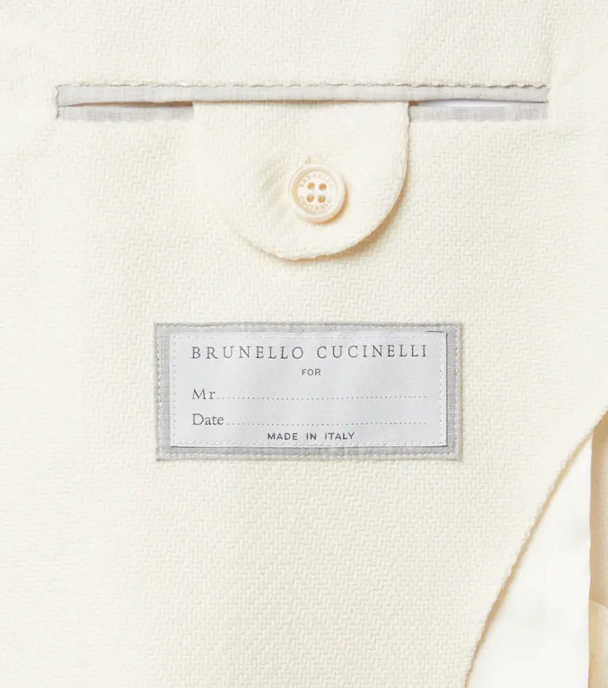 Brunello Cucinelli Herringbone wool and cotton blazer | Thumbnail 3 Brunello Cucinelli Herringbone wool and cotton blazer | Thumbnail 3