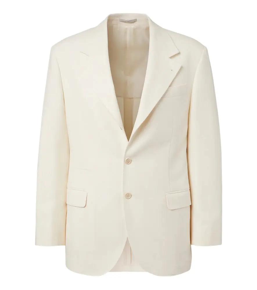 Brunello Cucinelli Herringbone wool and cotton blazer