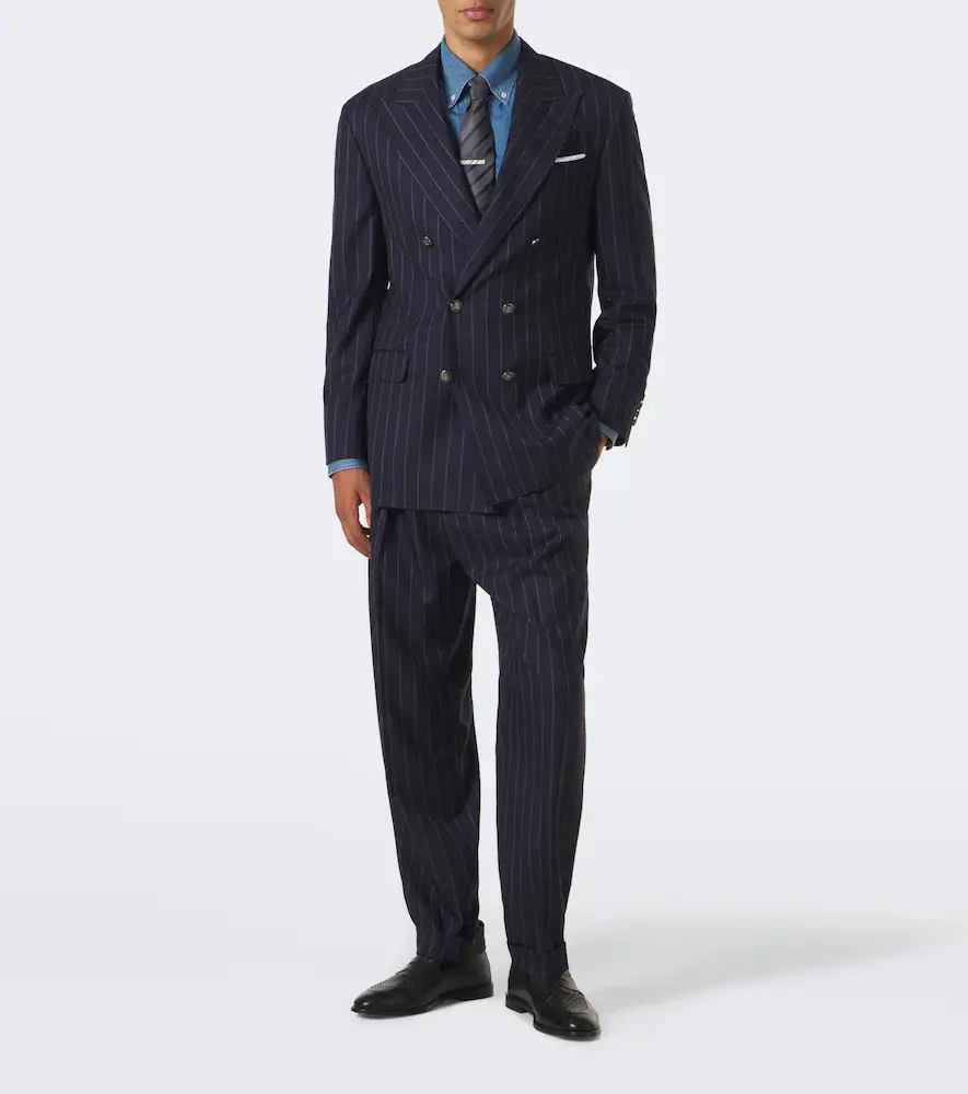 Brunello Cucinelli Chalk stripe virgin wool suit | Thumbnail 5 Brunello Cucinelli Chalk stripe virgin wool suit | Thumbnail 5