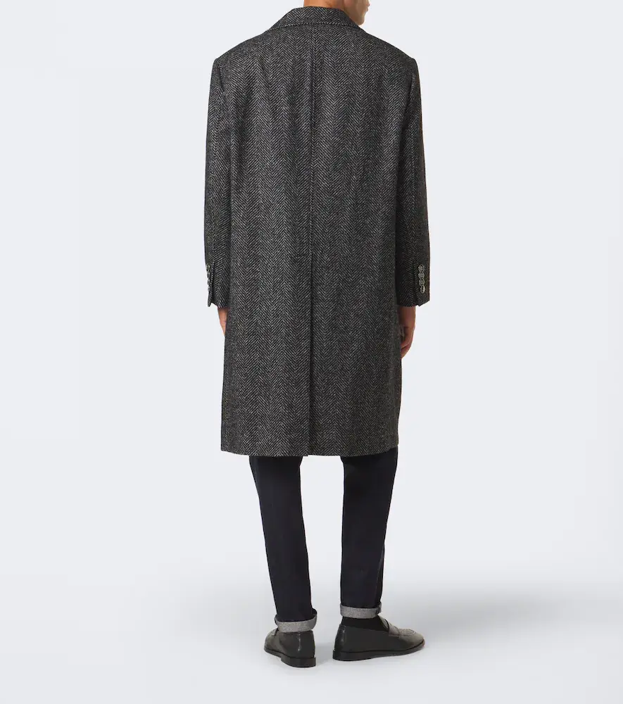 Brunello Cucinelli Herringbone wool and alpaca-blend coat | Thumbnail 7 Brunello Cucinelli Herringbone wool and alpaca-blend coat | Thumbnail 7