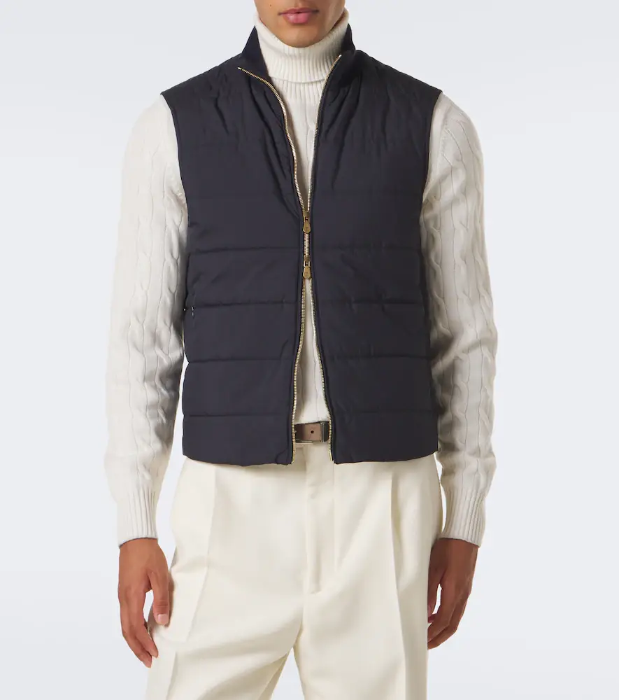 Brunello Cucinelli Herringbone layered wool and cotton jacket | Thumbnail 2 Brunello Cucinelli Herringbone layered wool and cotton jacket | Thumbnail 2