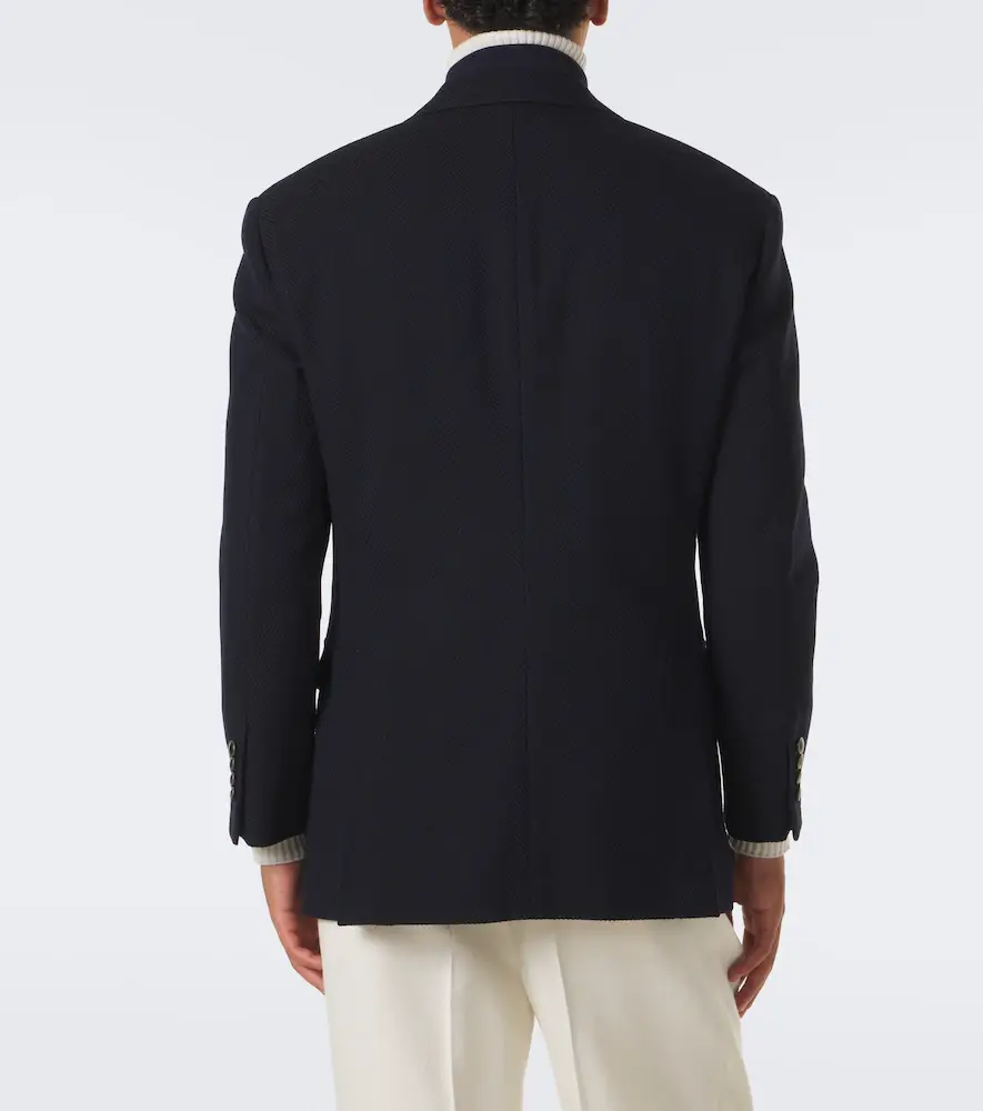 Brunello Cucinelli Herringbone layered wool and cotton jacket | Thumbnail 7 Brunello Cucinelli Herringbone layered wool and cotton jacket | Thumbnail 7