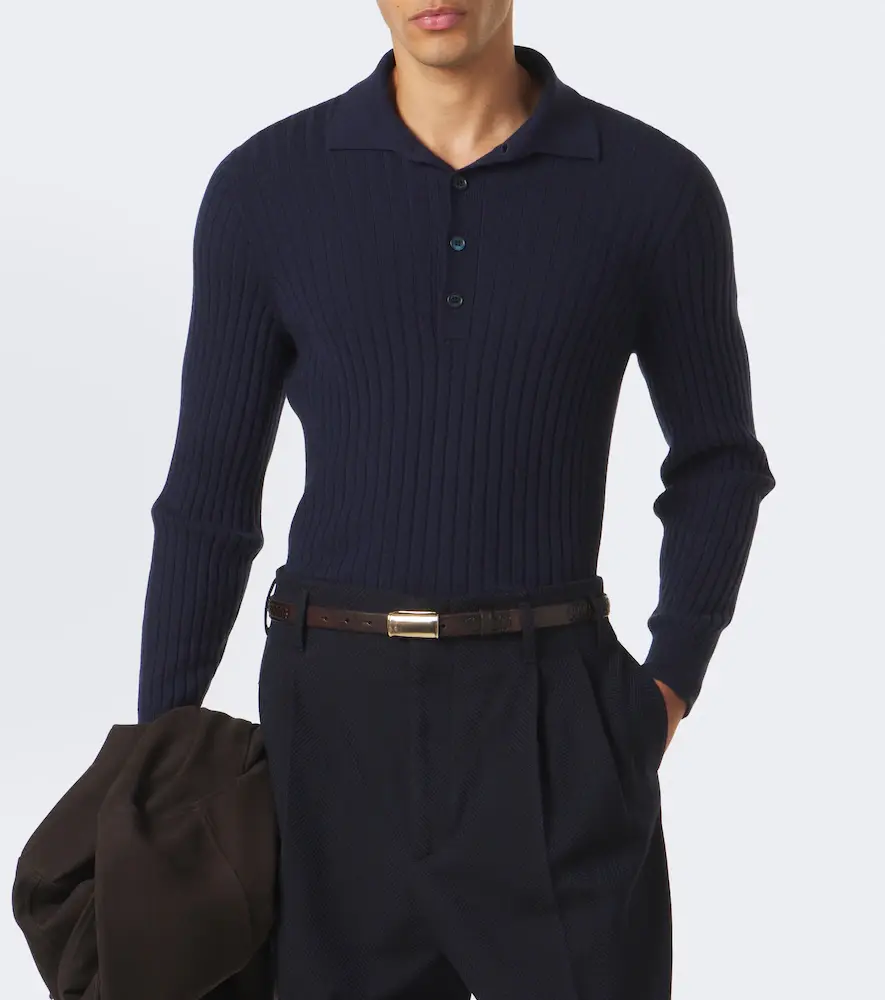 Brunello Cucinelli Ribbed-knit cashmere polo sweater | Thumbnail 2 Brunello Cucinelli Ribbed-knit cashmere polo sweater | Thumbnail 2