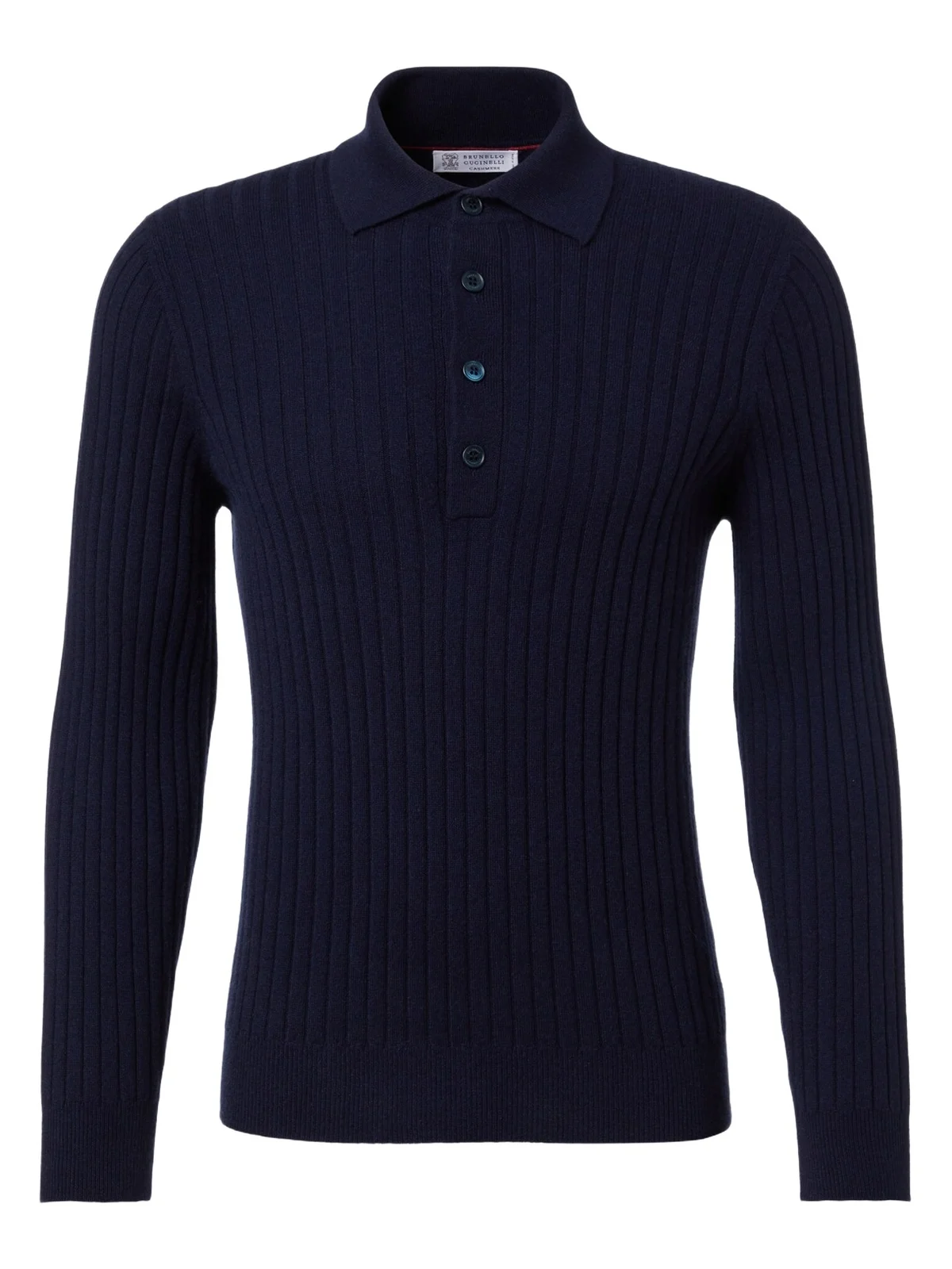 Brunello Cucinelli Ribbed-knit cashmere polo sweater