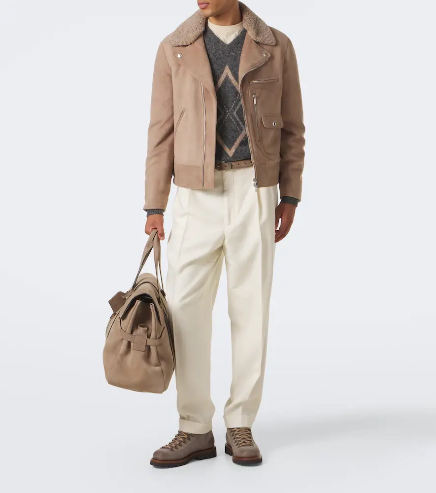 Brunello Cucinelli Argyle alpaca, cashmere, and wool-blend sweater | Thumbnail 5 Brunello Cucinelli Argyle alpaca, cashmere, and wool-blend sweater | Thumbnail 5
