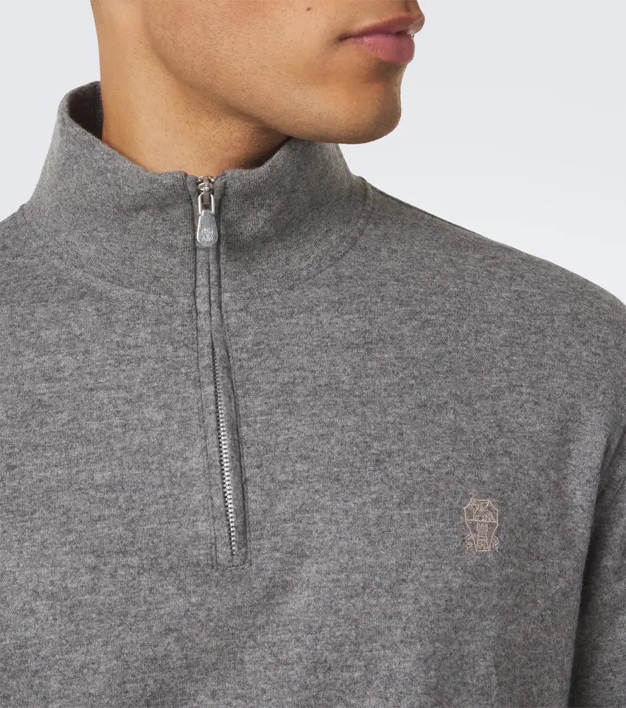 Brunello Cucinelli Cashmere half-zip sweater | Thumbnail 4 Brunello Cucinelli Cashmere half-zip sweater | Thumbnail 4