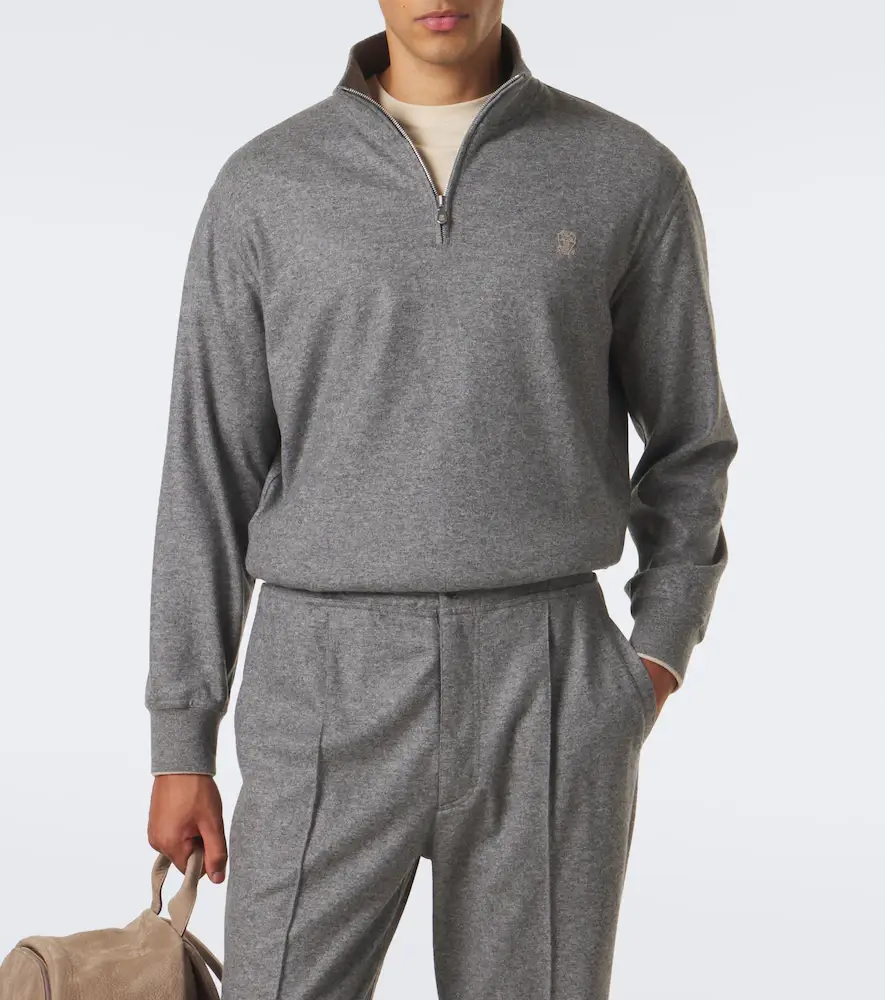 Brunello Cucinelli Cashmere half-zip sweater | Thumbnail 6 Brunello Cucinelli Cashmere half-zip sweater | Thumbnail 6