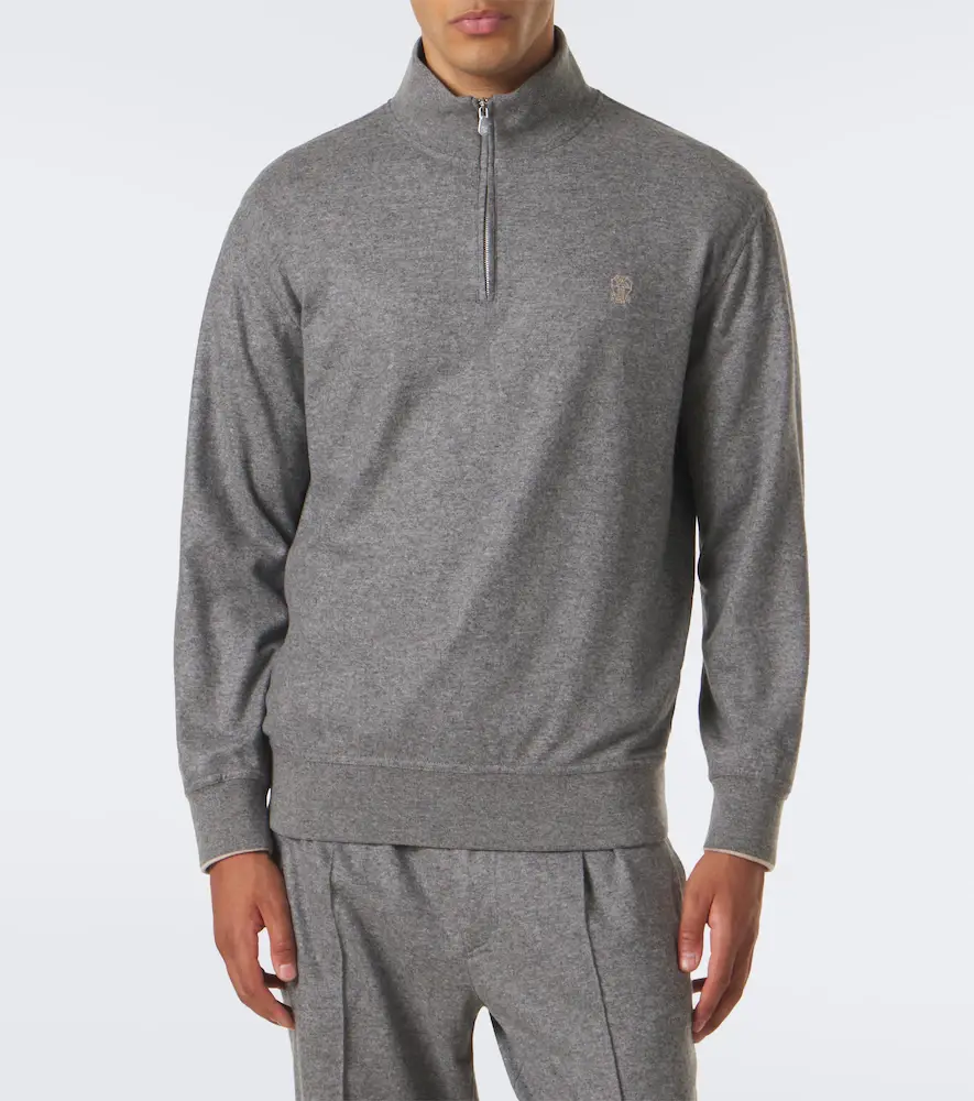 Brunello Cucinelli Cashmere half-zip sweater | Thumbnail 7 Brunello Cucinelli Cashmere half-zip sweater | Thumbnail 7